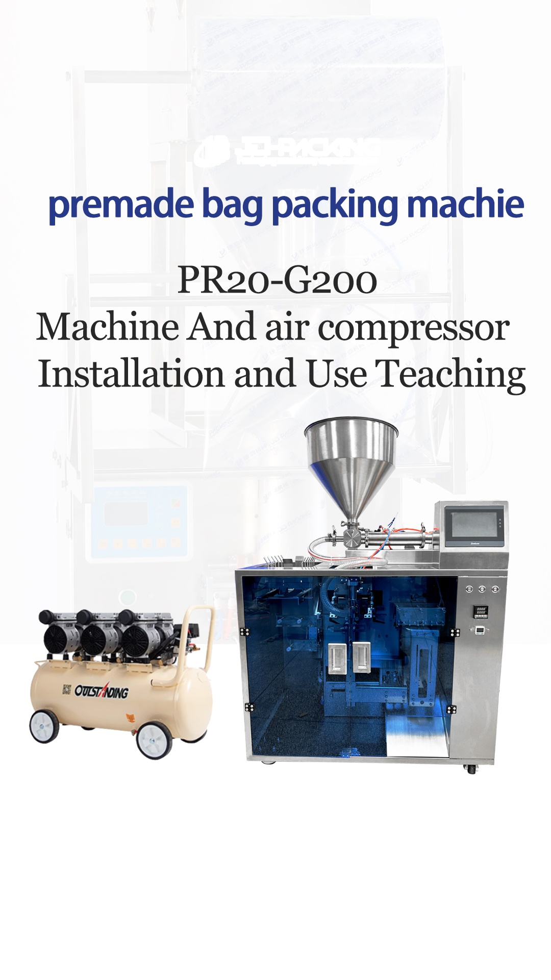 PR20-G200 Machine + air compressor Installation and Use Teaching