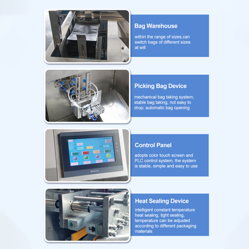 Automatic Coffee Bean Flat Bottom Bag Premade Pouch Packing Machine 7