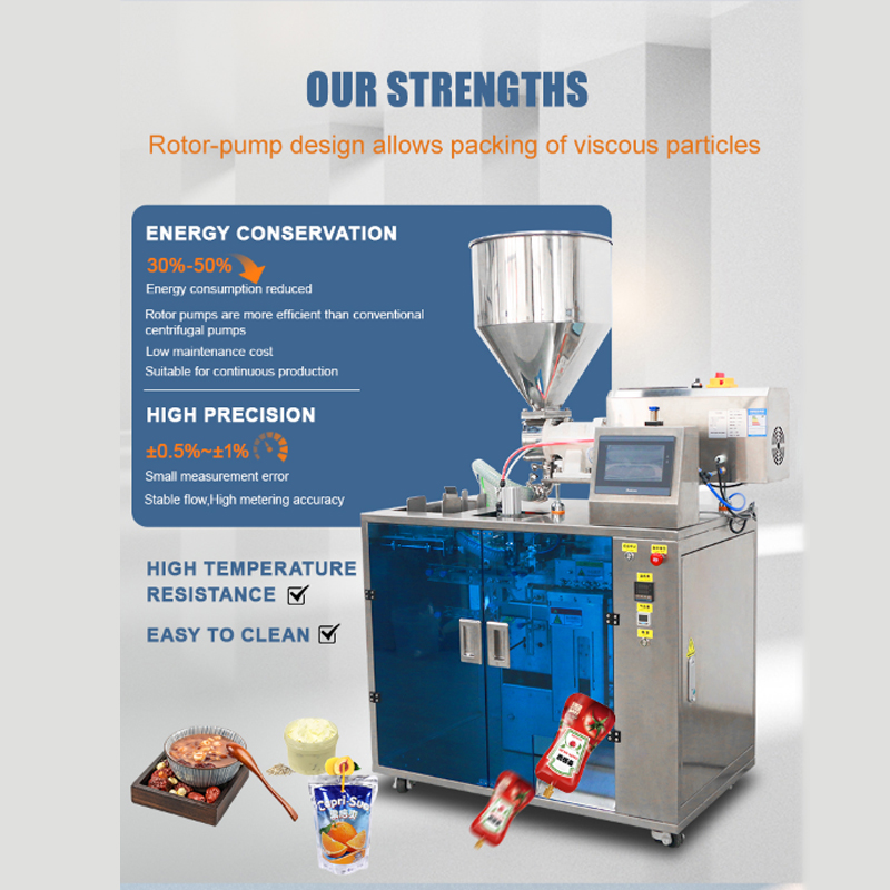 Paste Premade Bag Packing Machine With Rotary Pump 4