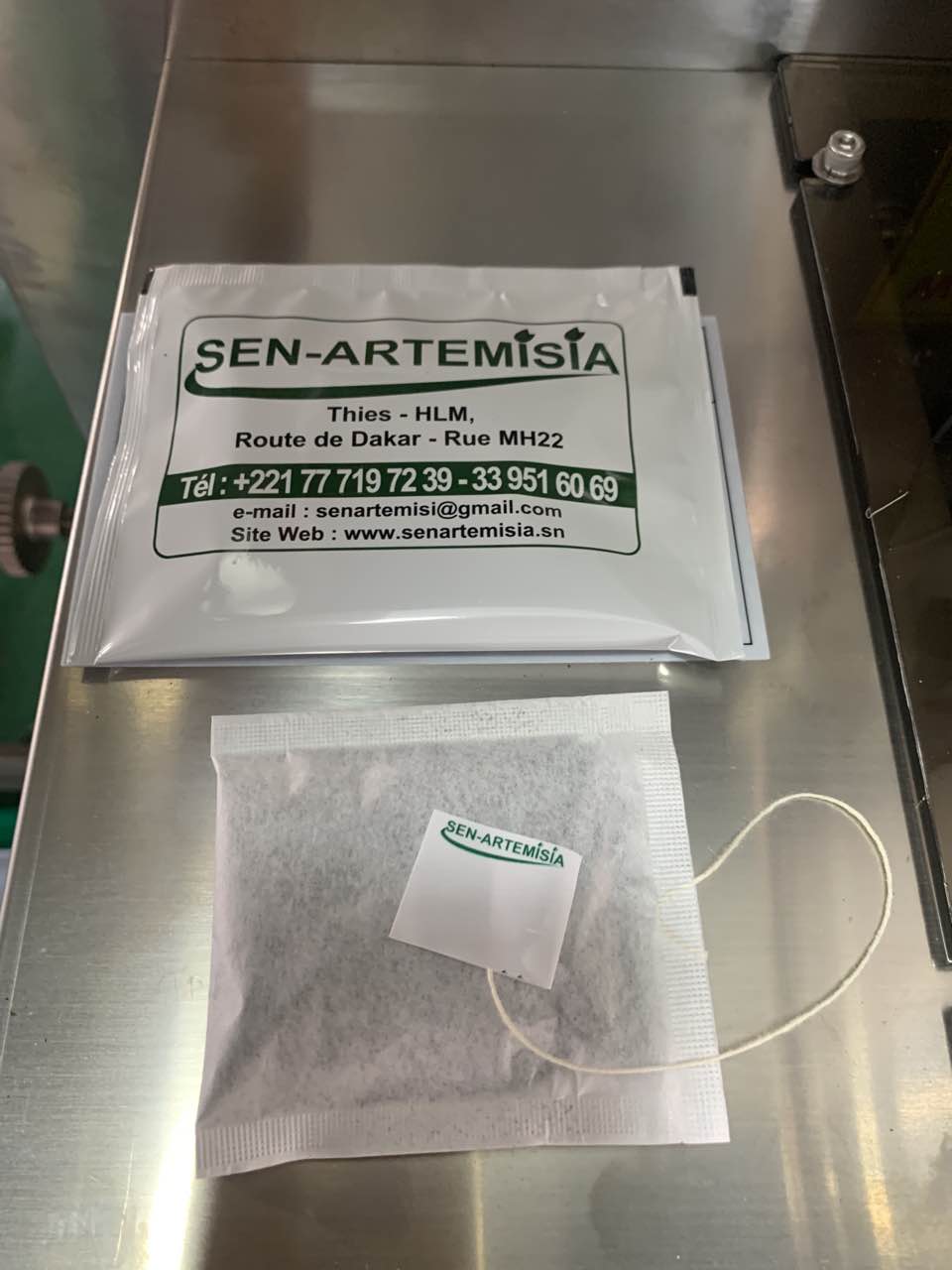 Model 169 internal and external teabag packing machine with line and label 5
