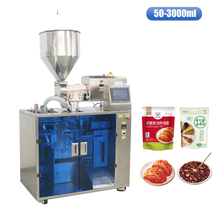 Paste Premade Bag Packing Machine With Rotary Pump 7
