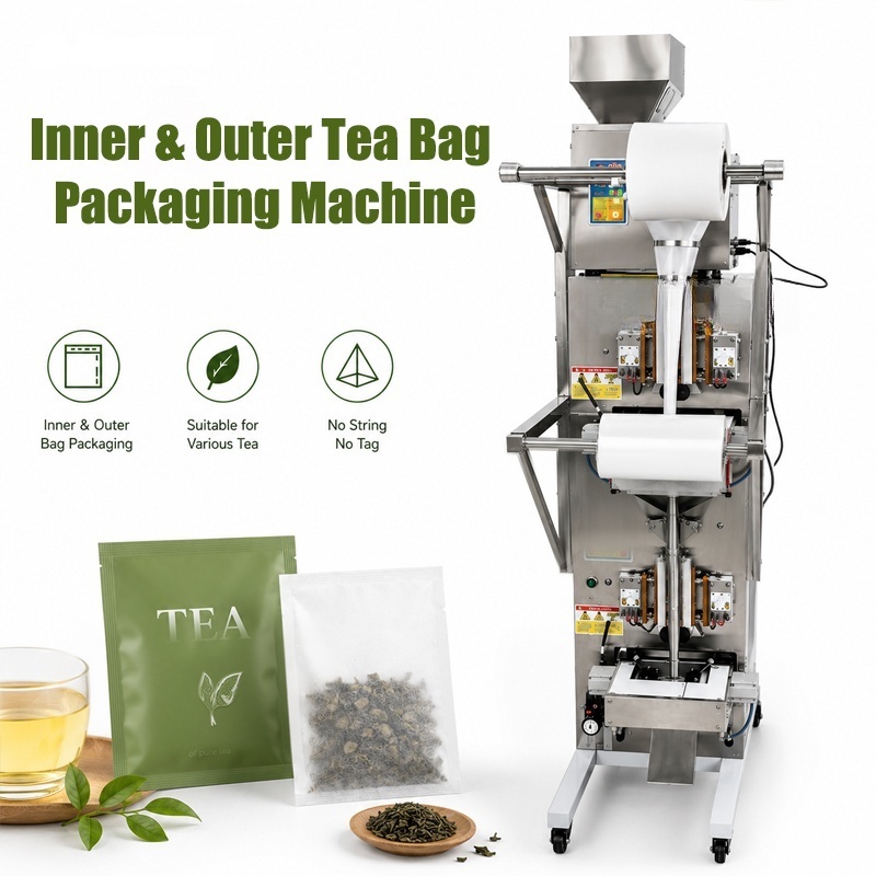 Q-YT100 Small Automatic Inner and Outer Tea Bag Packing Machine